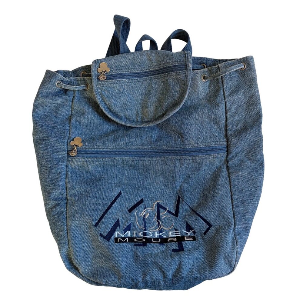 Walt Disney World Vintage Mickey Mouse Denim Backpack